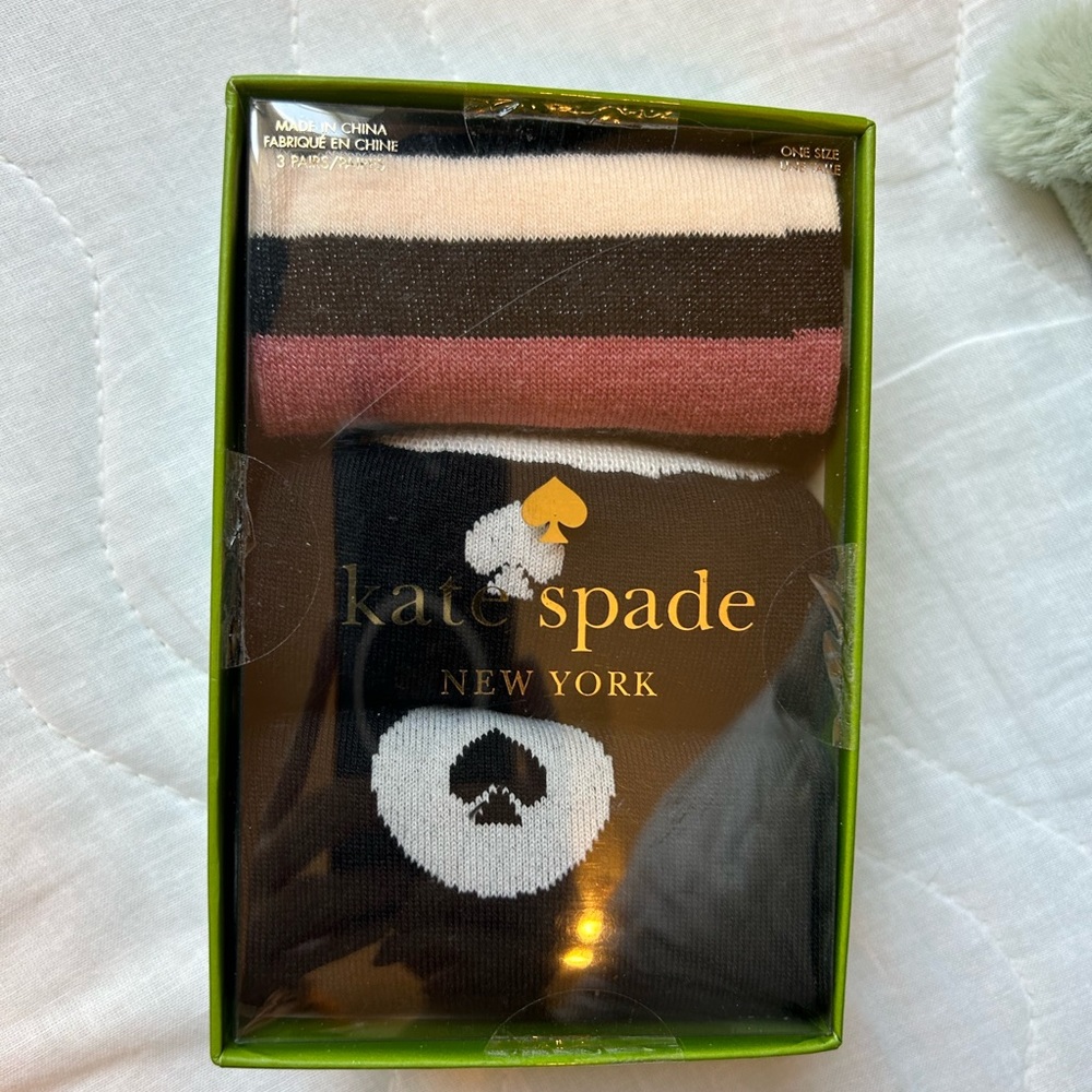 3 pairs of Kate Spade socks